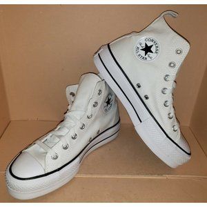 Converse Chuck Taylor All Star Lift Platform White Sneakers Women's Size 7.5